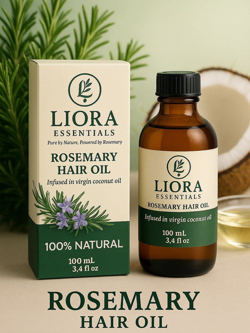 LIORA Essentials 100% Natural Rosemary Hair Oil-100ml